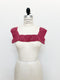 Dark Pink Cotton Applique Front and Back